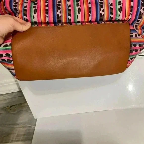 Serape & Animal Print Tote Shoulder Bag Overnight,Beach and Carryout Purse - Picture 2 of 11